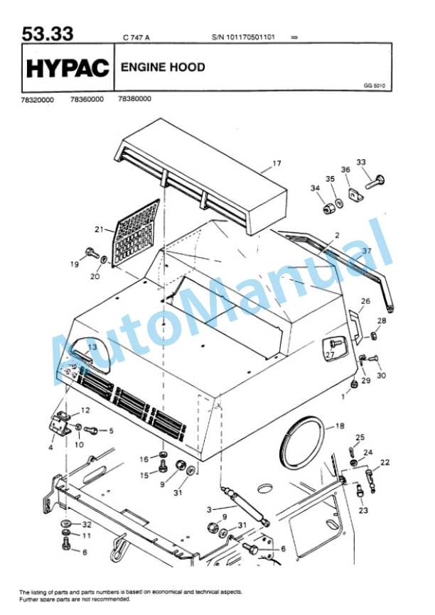 Hypac C 747 A Vibratory Double Drum Compactor Spare Parts Catalogue 00810968 2 Hypac C 747 A Vibratory Double Drum Compactor Spare Parts Catalogue 00810968-2