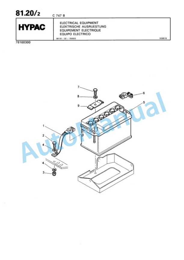 Hypac C 747 B Vibratory Double Drum Compactor Spare Parts Catalogue 00810994 3 Hypac C 747 B Vibratory Double Drum Compactor Spare Parts Catalogue 00810994-3
