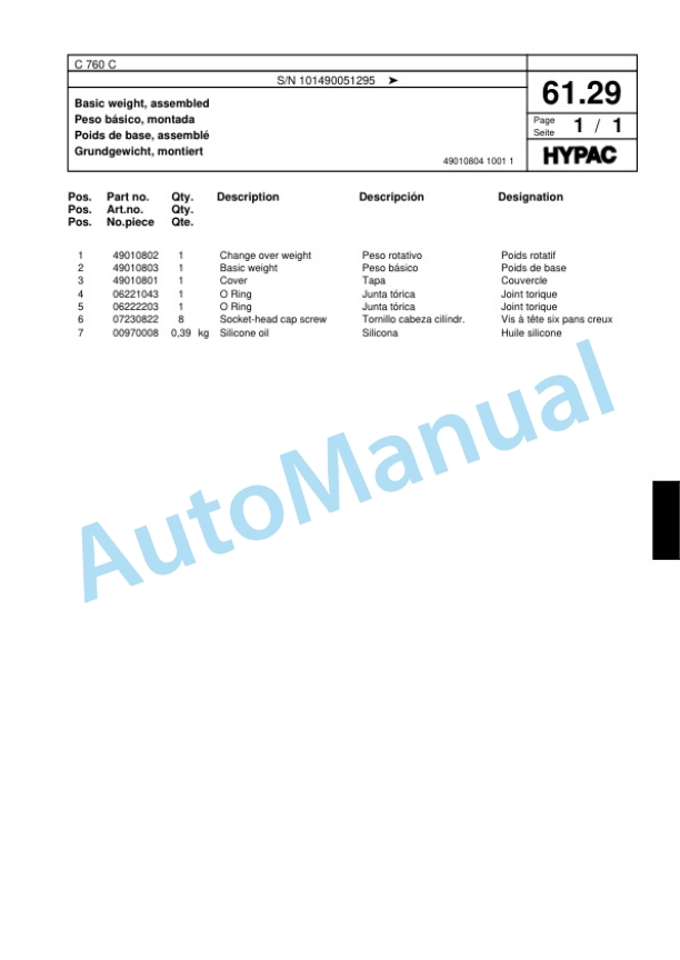 Hypac C 760 C Tandem Vibratory Roller Spare Parts Catalogue 00817573 2 Hypac C 760 C Tandem Vibratory Roller Spare Parts Catalogue 00817573-2