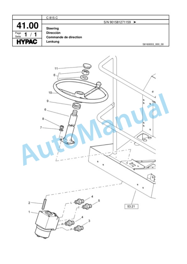 Hypac C 815 C Single Drum Wheel Drive Vibratory Roller Spare Parts Catalogue 00817653 2 Hypac C 815 C Single Drum Wheel Drive Vibratory Roller Spare Parts Catalogue 00817653-2