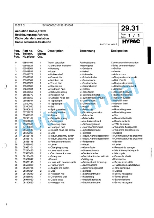 Hypac C 822 C Single Drum Wheel Drive Vibratory Roller Spare Parts Catalogue 00817315 2 Hypac C 822 C Single Drum Wheel Drive Vibratory Roller Spare Parts Catalogue 00817315-2