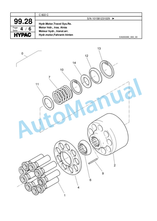 Hypac C 822 C Single Drum Wheel Drive Vibratory Roller Spare Parts Catalogue 00817577 4 Hypac C 822 C Single Drum Wheel Drive Vibratory Roller Spare Parts Catalogue 00817577-4