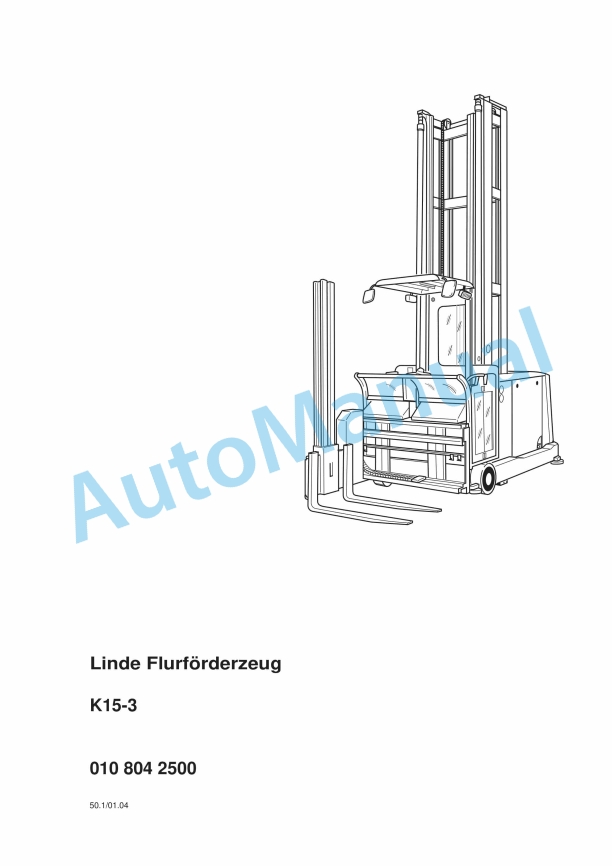 Linde 010-01 - K15-3 Operating Instructions