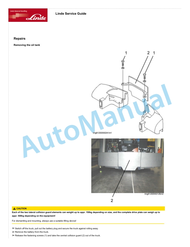 Alternative view of Linde 011-01 - K Generation 1 2, K Generation 3, K Generation 4 Workshop Manuals