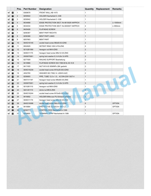 Alternative view of Linde 013-01 - K13-3 Spare Parts Manual