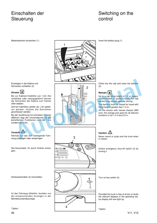 Alternative view of Linde 015-04 - V11, V12 Operating Instructions