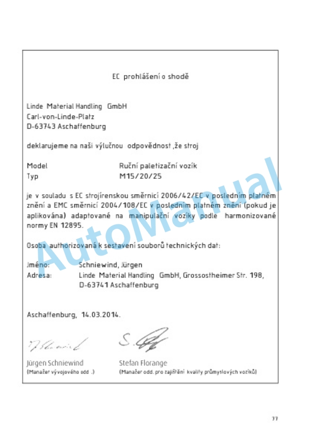 Linde 032-01 - M15, M25 Operating Instructions-2