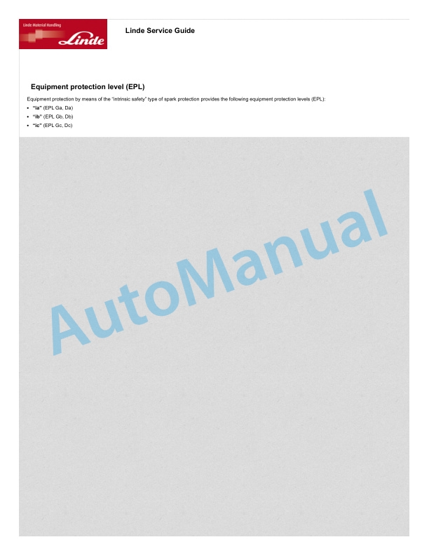 Alternative view of Linde 033-01 - M25 EX Production site Proplan Workshop Manuals