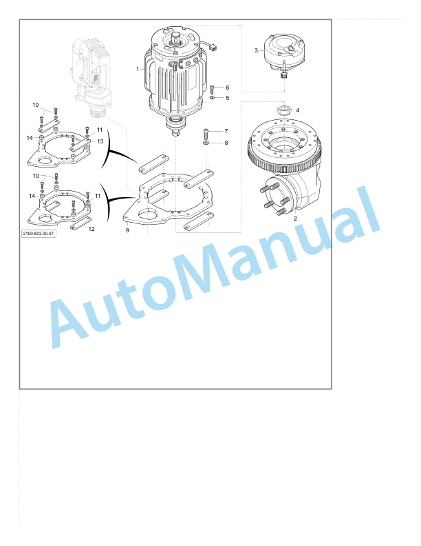 Alternative view of Linde 1110-01 - N20C, N20VI, N20VLI, V08-01, V08-02 Spare Parts Manual SN W41110V00529 and up