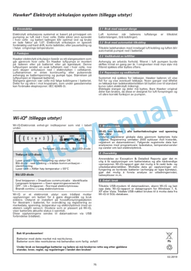 Linde 1110-01 - V08-01, V08-02 Operating Instructions SN 11.09 and up SN up to W41110V00528-2