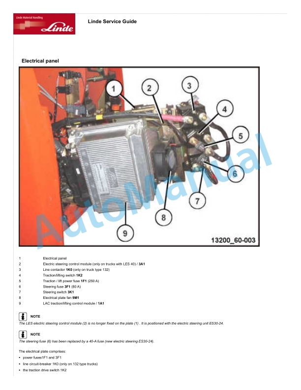 Alternative view of Linde 1110-01 - V08-01, V08-02 Workshop Manuals SN 11.09 and up SN up to W41110V00528