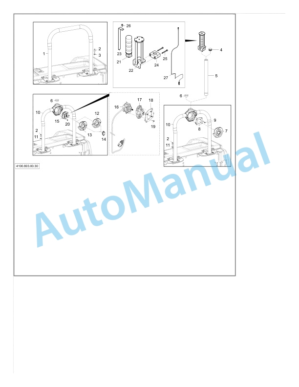 Alternative view of Linde 1115-01 - N16Li to N25SA Spare Parts Manual SN W41115V00001 and up