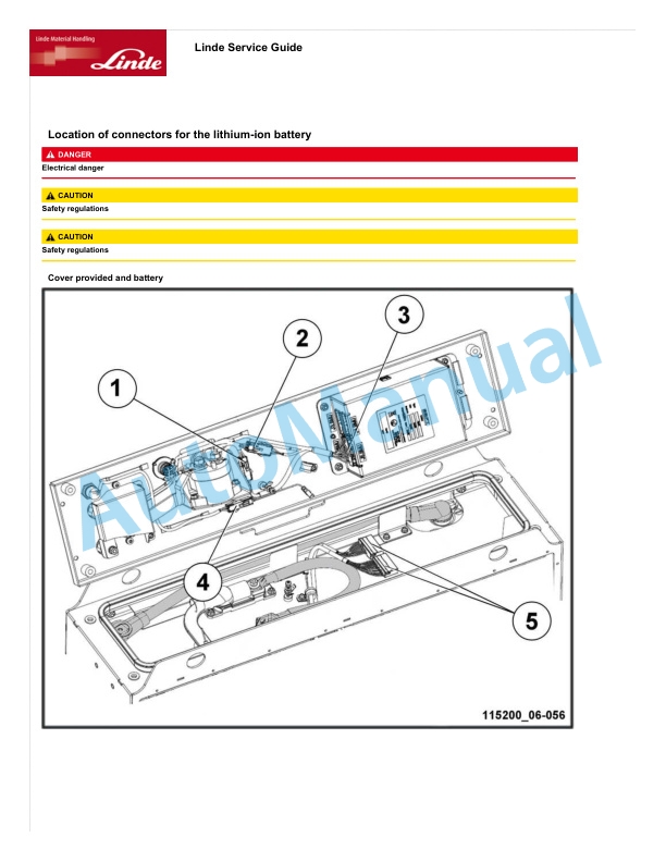 Alternative view of Linde 1115-01 - N16Li to N25SA Workshop Manuals SN W41115V00001 and up