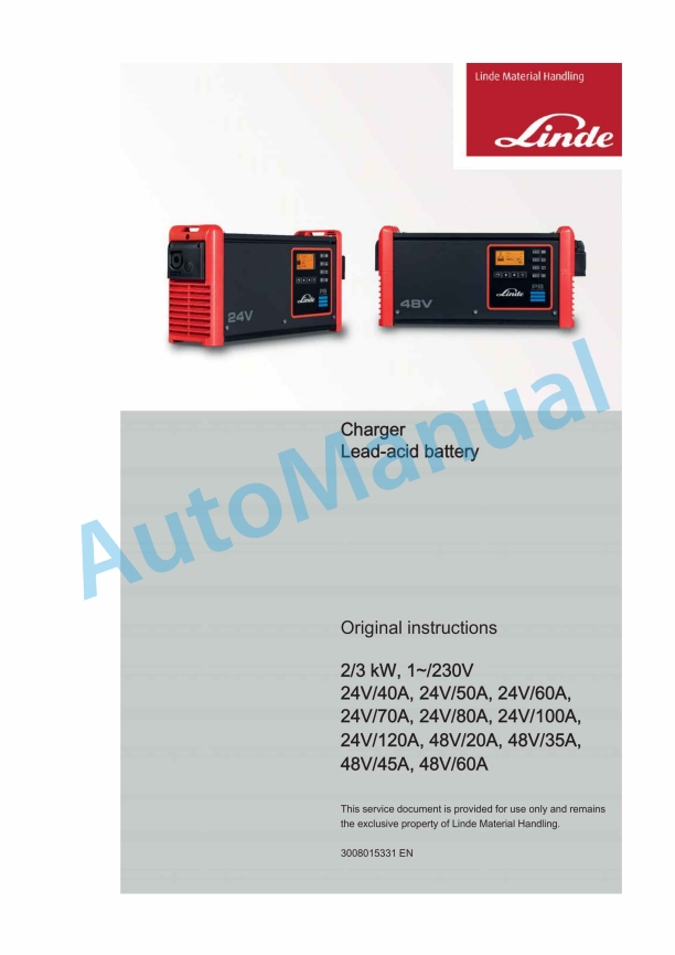 Linde 1120-01 - R14-R20 HD EX Operating Instructions