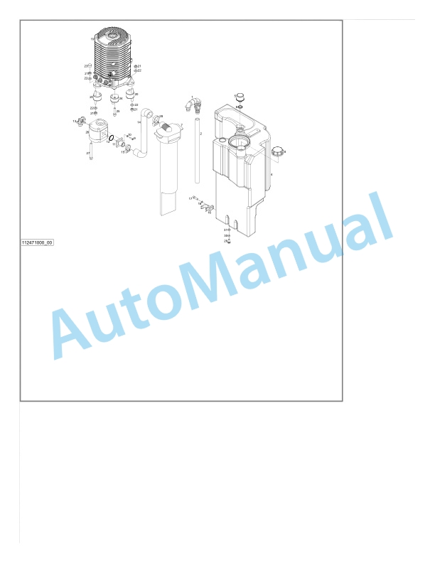Alternative view of Linde 1124-01 - R14S-20, R16S-20, R16SHD-20, R20S-20 Production site XM2 Spare Parts Manual SN C21124Y00001 and up