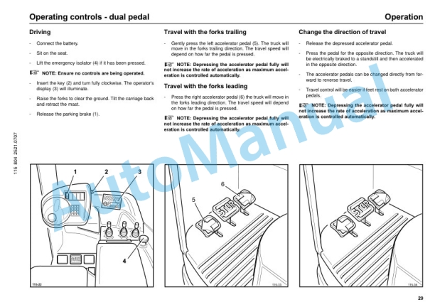 Linde 115-01 - R10C, R12C, R14C, R14HD, R16HD, R16N, R20N Operating Instructions SN 07.00 and up SN up to 11.05-3