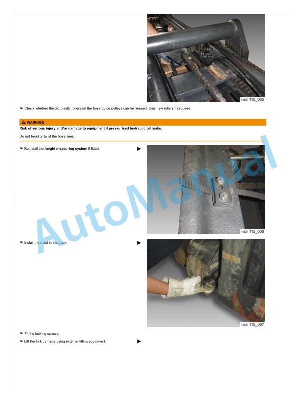 Alternative view of Linde 115-03 - R14G, R16G, R20G Workshop Manuals SN 10.07 and up SN up to 12.09