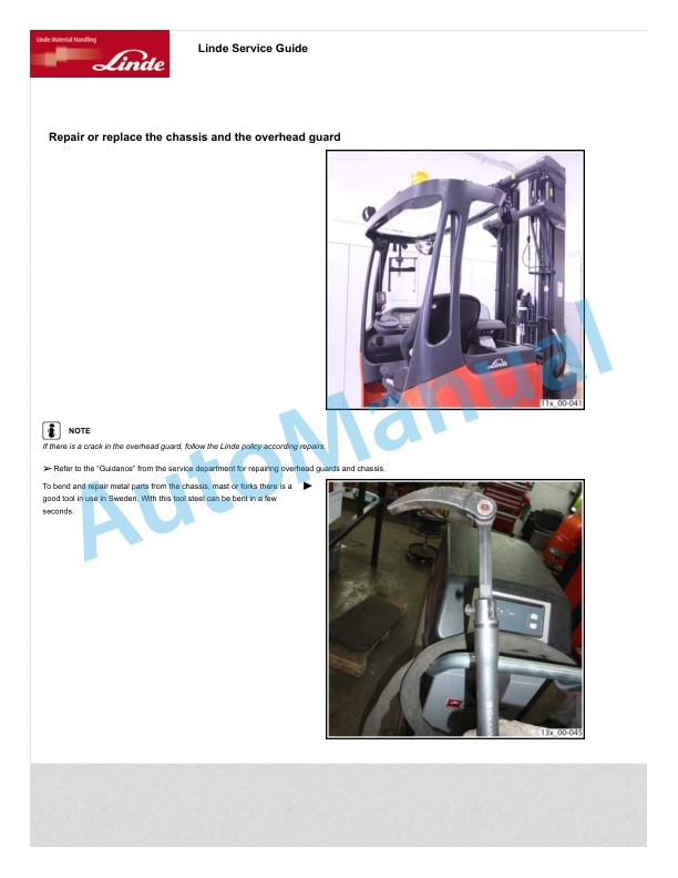 Alternative view of Linde 115-12 - R14, R14G, R16, R16G, R20, R20G Workshop Manuals SN 01.10 and up