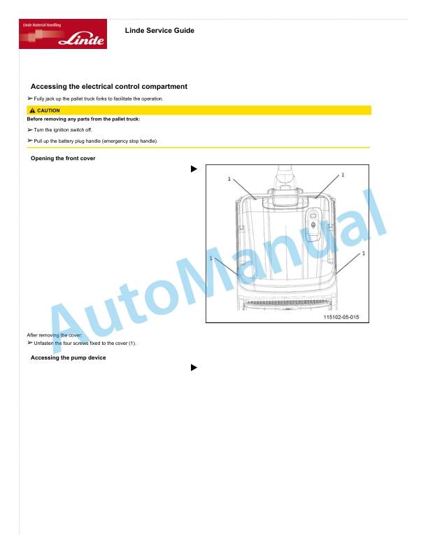 Alternative view of Linde 1151-02 - T16P, T20P Production site Xiamen Operating Instructions SN C11151F50001 and up