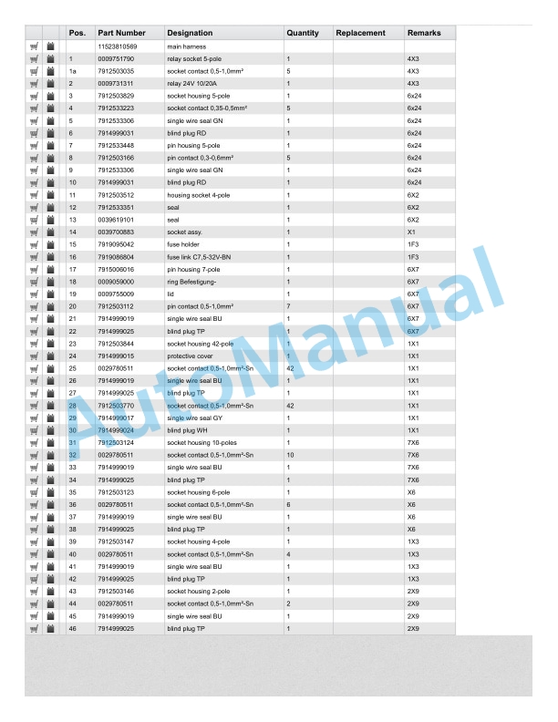 Alternative view of Linde 1152-01 - T16, T18, T20 Spare Parts Manual SN 11.08 and up SN up to W41152V07448