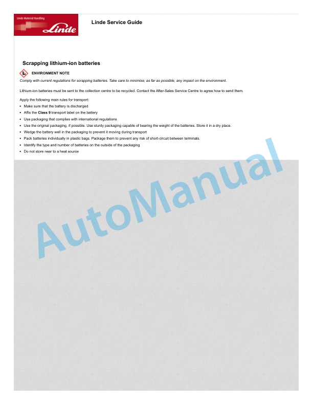 Alternative view of Linde 1153-01 - T20, T25, T25 AP-B, T30 Operating Instructions SN up to W41153V00099