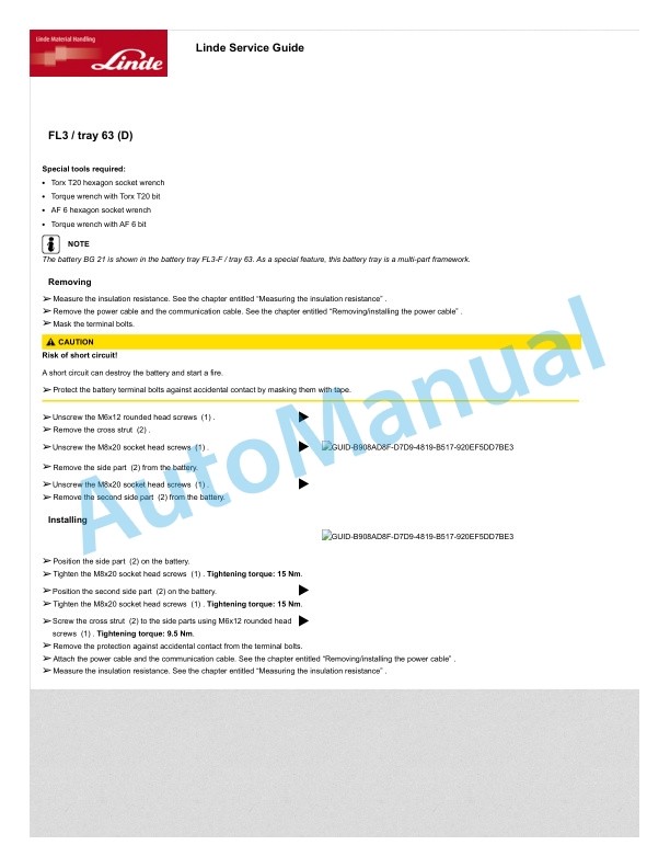 Alternative view of Linde 1154-01 - T20RW, T25RW Workshop Manuals SN W41154J00163 and up SN up to W41154V00688