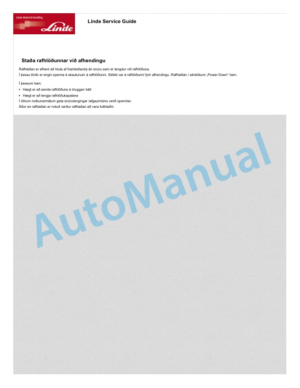 Alternative view of Linde 1155-01 - T14, T16, T16L, T16P, T18, T20, T20P Operating Instructions