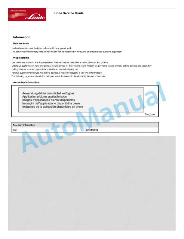 Alternative view of Linde 1158-20 - T20AP-20 Production site XM2 Factory Workshop Manuals SN C21158Y80001 and up