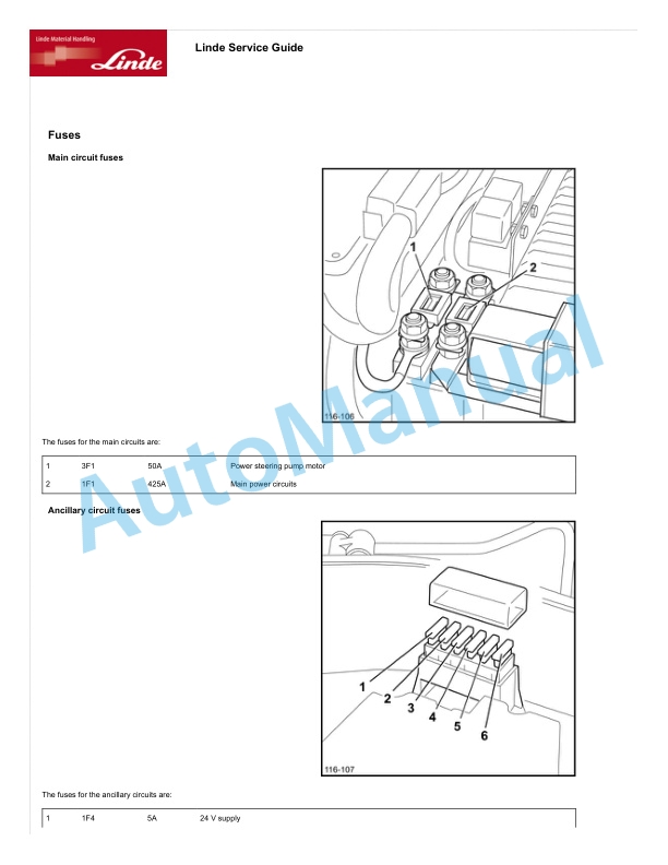 Alternative view of Linde 116-02 - R14X, R16X, R17X, R17XHD Operating Instructions SN 09.07 and up SN up to 12.09