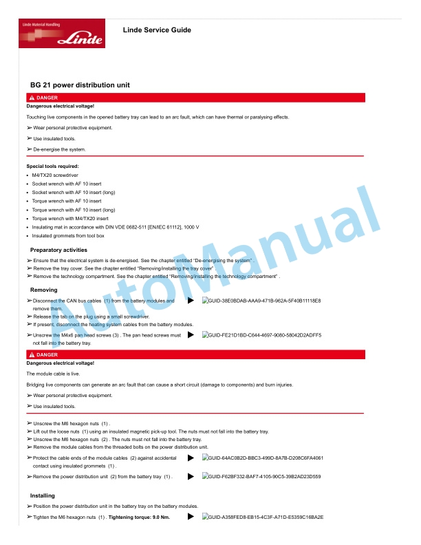 Alternative view of Linde 1160-01 - D06, D08 Workshop Manuals SN 09.13 and up SN up to W41160V00449