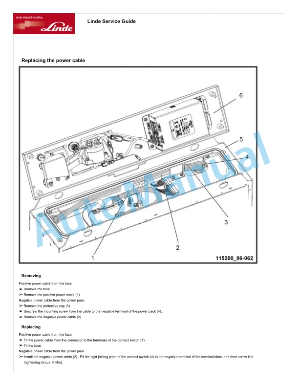 Alternative view of Linde 1164-01 - D12R Workshop Manuals SN W41164H00006 and up SN up to W41164V00125