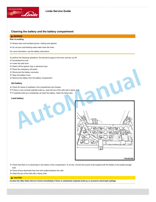 Alternative view of Linde 1164-01 - D12RW Operating Instructions SN W41164J00017 and up SN up to W41164V00113
