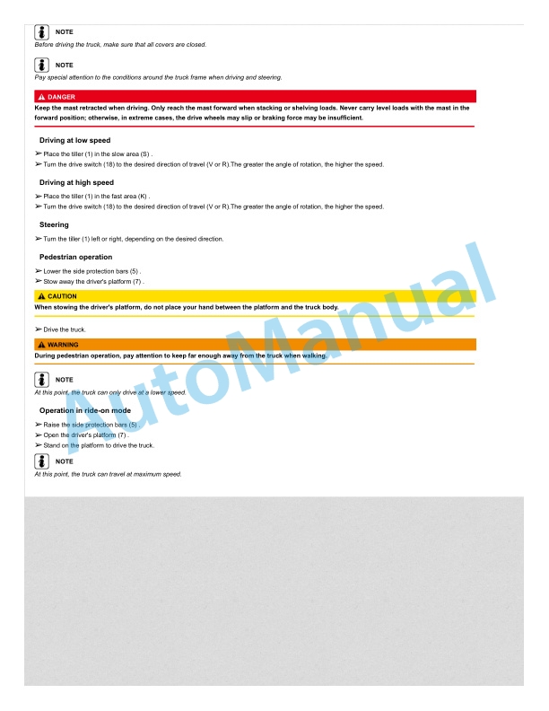 Alternative view of Linde 1166-01 - MR12AP, MR15AP Production site Xiamen Operating Instructions SN CT1166J00001 and up