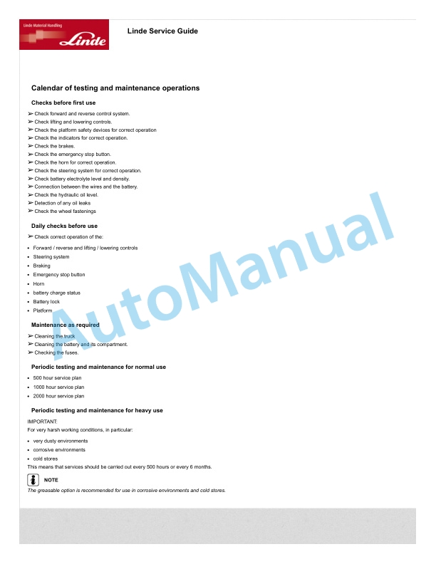 Alternative view of Linde 1168-01 - L14, L14AP, L16, L16AP Operating Instructions