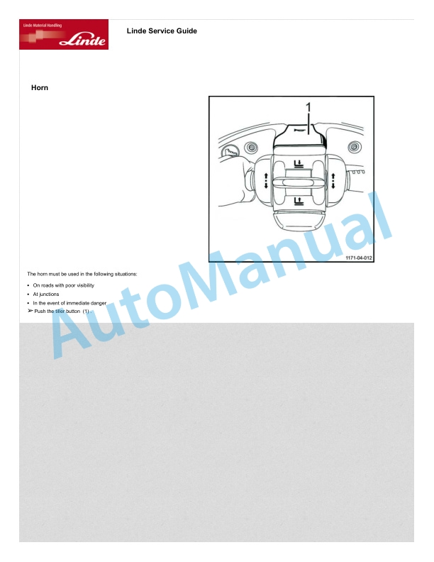 Alternative view of Linde 1171-01 - L06AC Ex3G, L10AC Ex3G, L12AC Ex3G, L16AC Ex3G Operating Instructions