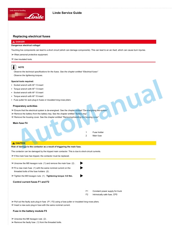 Alternative view of Linde 1172-01 - L12 EX E2, L12 EX i E2 Workshop Manuals