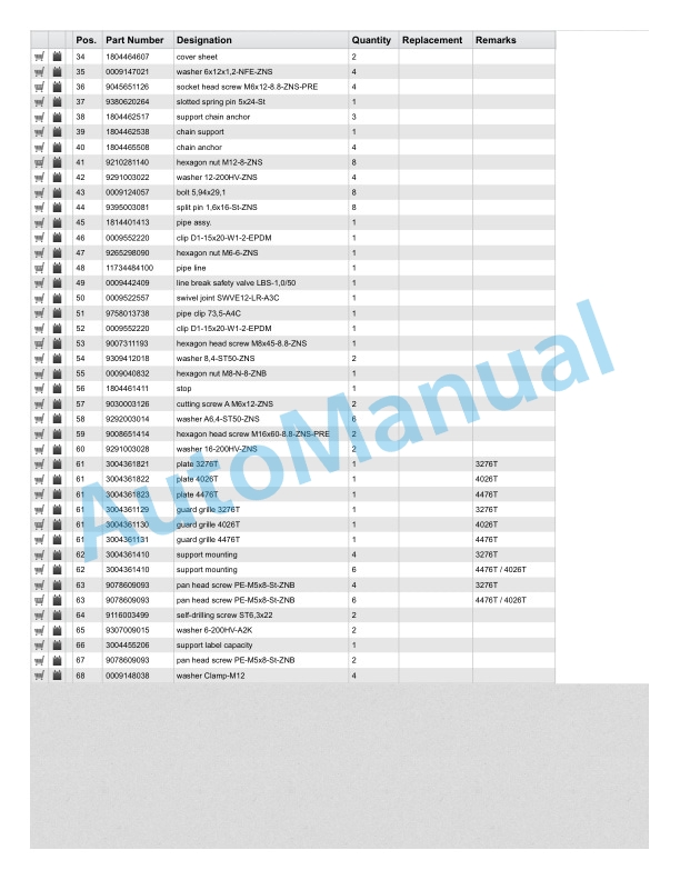 Alternative view of Linde 1173-01 - D12, D12AP, D14, D14AP Spare Parts Manual SN W41173V04922 and P21173V00001 and up