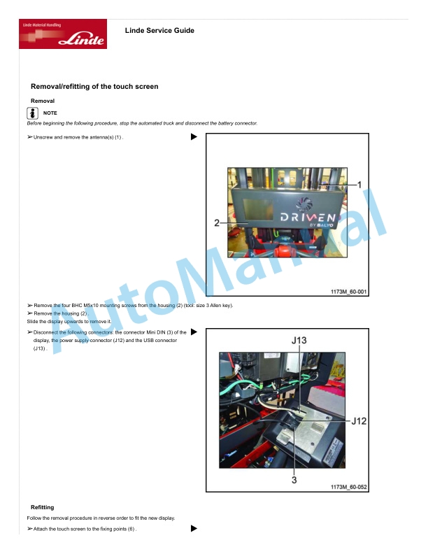 Alternative view of Linde 1173-01 - L-matic HD, L14, L14AP, L16, L16AP, L20, L20AP Workshop Manuals SN up to W41173V04921