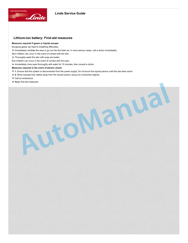 Alternative view of Linde 1173-01 - L12 EX3G to L20i EX3G Workshop Manuals