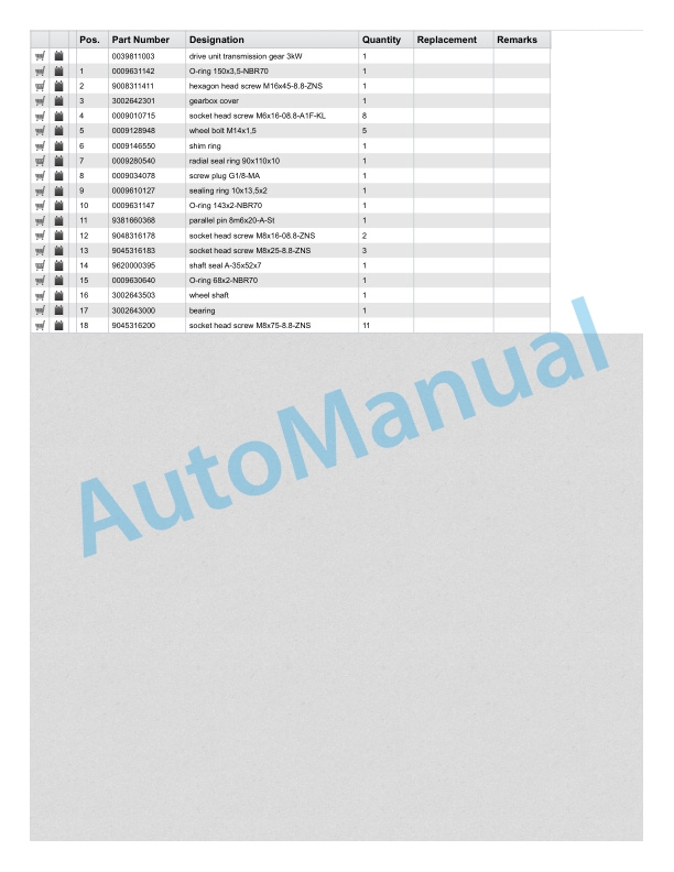 Alternative view of Linde 1174-01 - L14R, L14RW, L16R, L16RW Spare Parts Manual SN W41174V00083 and up