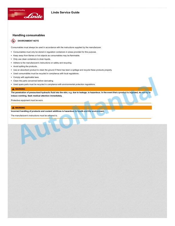 Alternative view of Linde 1174-01 - L14RW, L16RW Operating Instructions SN W41174J00009 and up SN up to W41174V00081