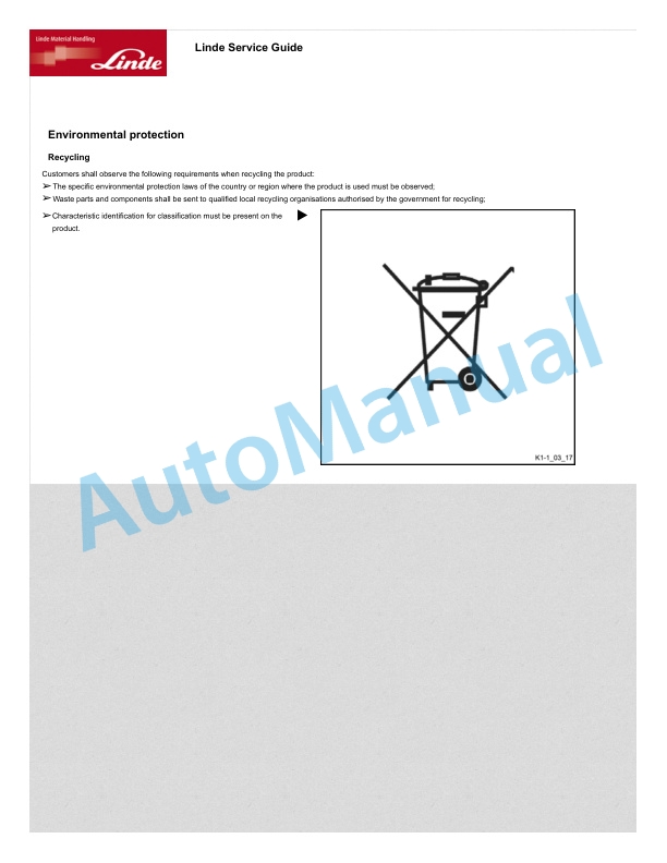 Alternative view of Linde 1183-01 - L14-01, L14AP-01, L16-01, L16AP-01, L20-01, L20AP-01 Production site Xiamen Operating Instructions