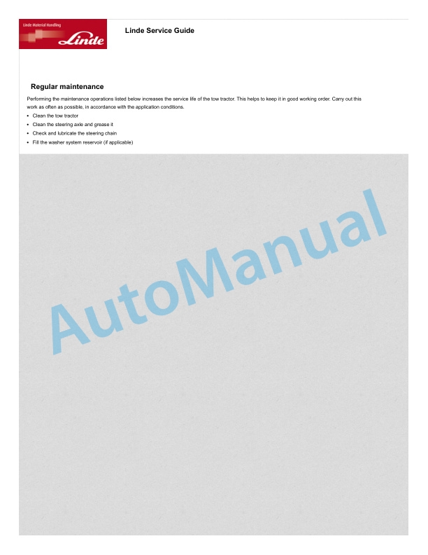 Alternative view of Linde 1191-01 - P60, P80 Operating Instructions SN W41191V00396 and up