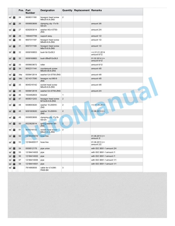 Alternative view of Linde 1218-01 - HT25D, HT30D Spare Parts Manual SN 04.13 and up