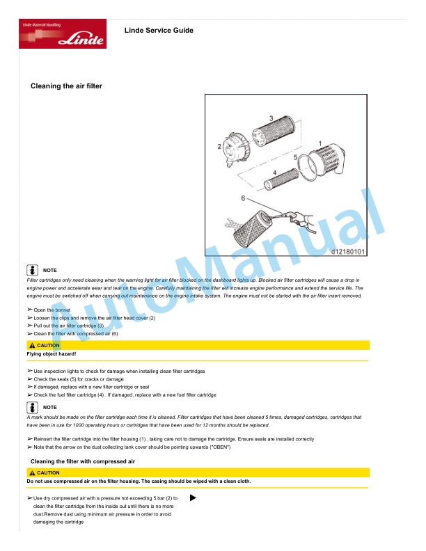 Alternative view of Linde 1219-01 - HT25Ds, HT25T, HT27T, HT30Ds, HT30T, HT32T, HT35Ds, HT35Ts Operating Instructions