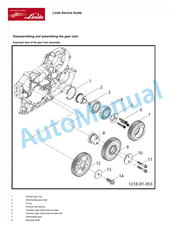 Alternative view of Linde 1233-01 - HT25D, HT30D, HT35D Workshop Manuals SN B11233X00001 and up