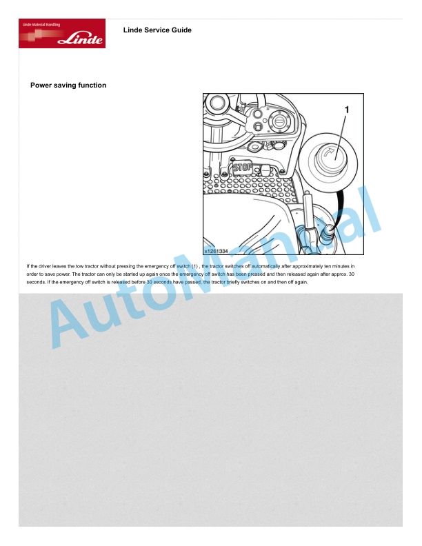Alternative view of Linde 126-01 - P60Z EX Operating Instructions