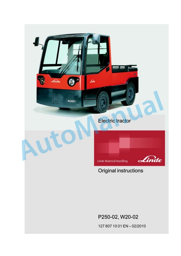 Linde 127-02 - W20 Operating Instructions SN up to 51X127B00157