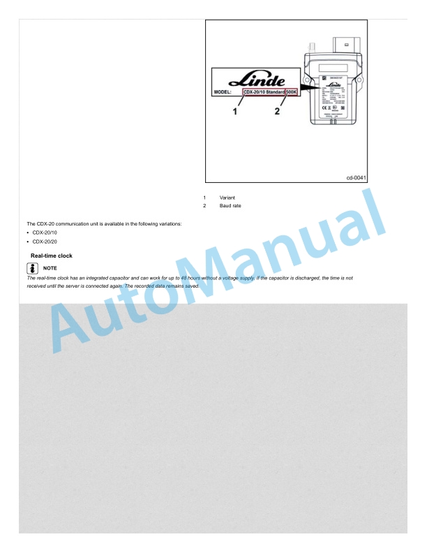 Alternative view of Linde 127-02 - W20 Workshop Manuals SN up to 51X127B00157