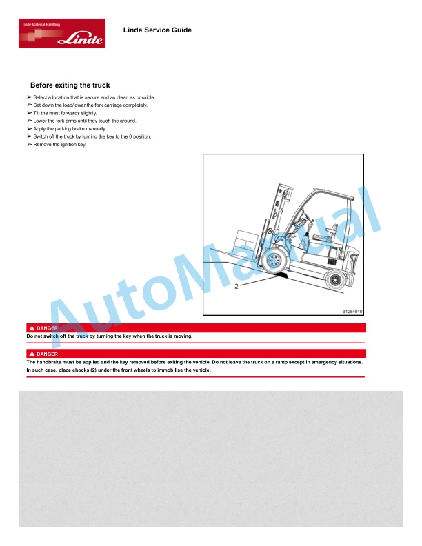 Alternative view of Linde 1284-01 - E15B, E18B, E20B, E25B Production site Xiamen Operating Instructions SN B11284X00001 and up